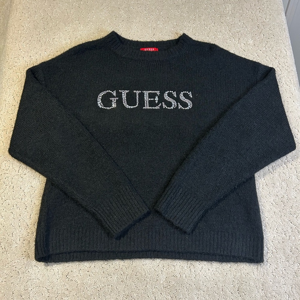 Guess Rhinestoned Sweater Women’s M Los Angeles‎ Sweater Casual Pullover